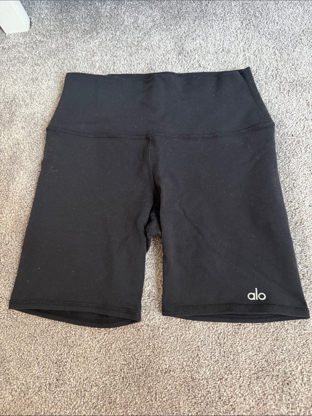 ALO Yoga Black High-Rise 7” Bike Shorts